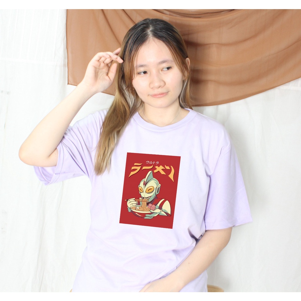 MYSTIQUE.ID-BAJU  KAOS ULTRAMEN RAMEN T-SHIRT LLUCU DAN AESTHETIC