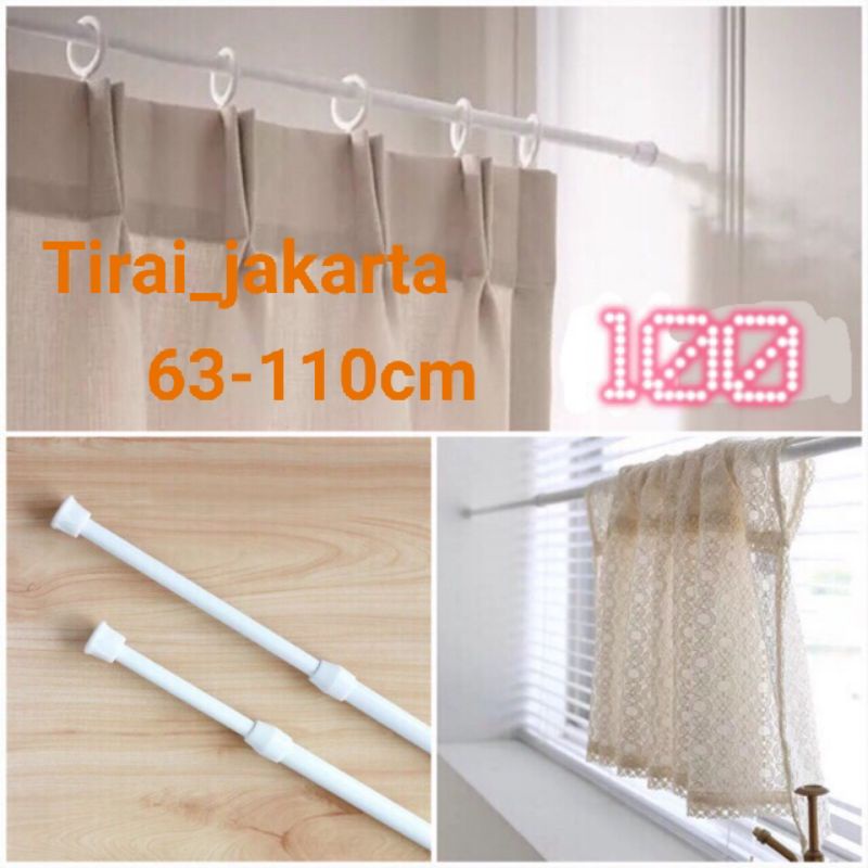 Tiang flexibel / tiang gantung 63cm - 110cm/ tiang kamar mandi/ tiang shower / tongkat kamar mandi/ tongkat horden/ tongkat gorden/ tongkat kolong dapur/ tongkat fleksibel/ tongkat tirai/ tongkat ajaib/ pipa ajaib/ tiang tirai/ tongkat pipa