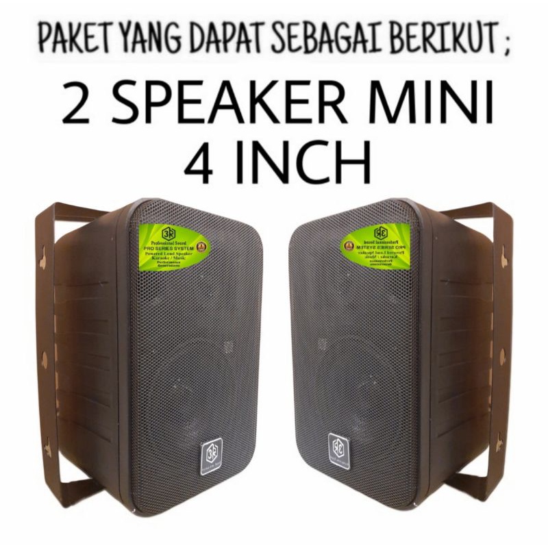 Paket Mini Karaoke Di Smart Tv Speaker 4 Inch Ampli 2 Mic Wireless- 3R