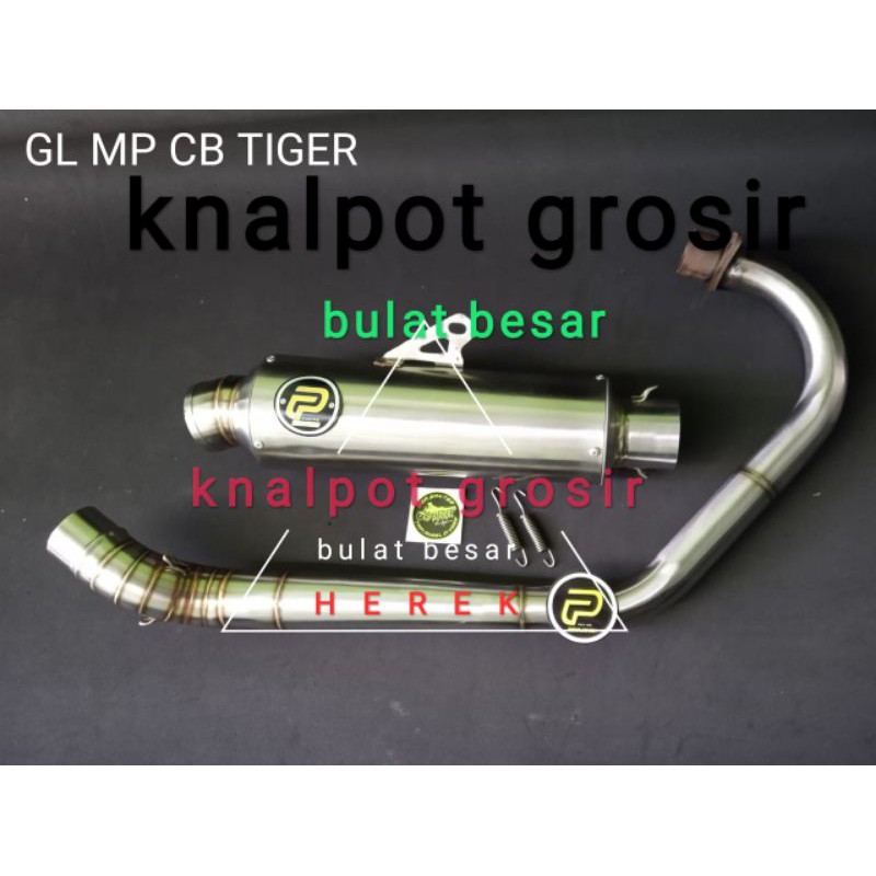 knalpot pekajaman bulat besar GL MP CB TIGER