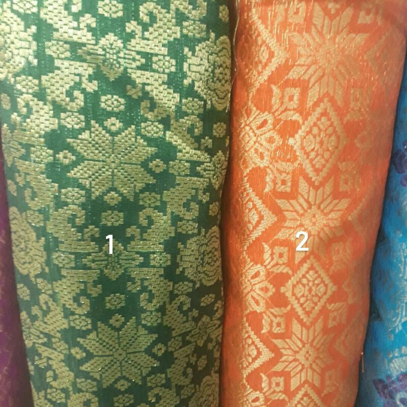 Kain songket/Bahan songket/Semi Palembang