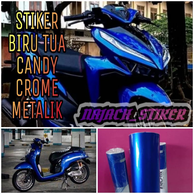 Stiker Biru Candy skotlet motor biru candy skotelt Biru candy