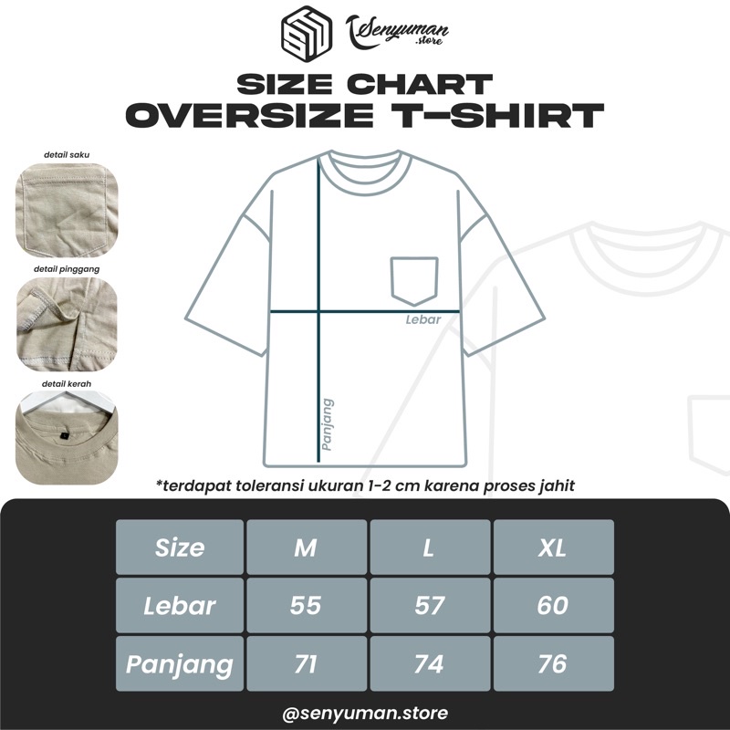 KAOS POLOS OVERSIZE POCKET UNISEX WARNA BASIC COTTON COMBAD 30s PREMIUM!!!