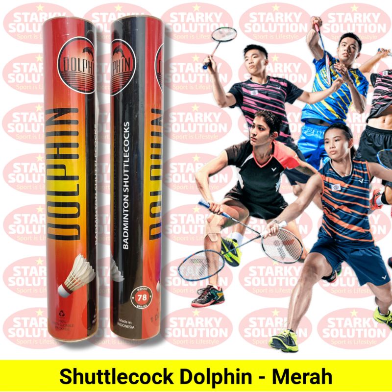 Shuttlecock Bulutangkis DOLPHIN MERAH Kok Kock Badminton Original