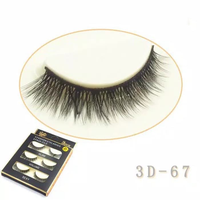 Bulu Mata Palsu 3D 3 Pasang Tebal Natural Lembut Panjang Eyelash Thick