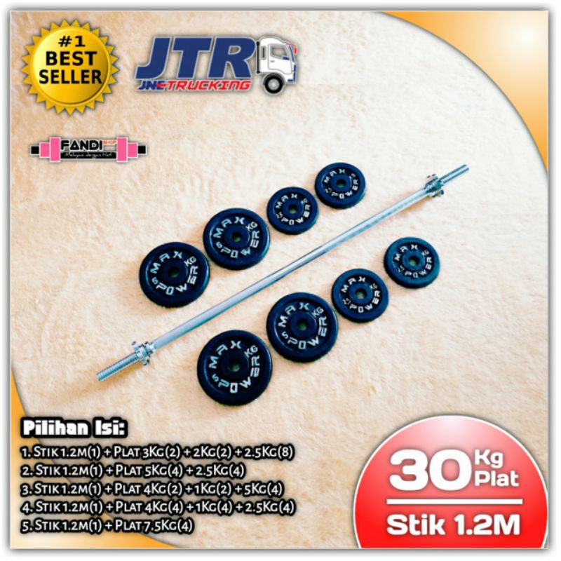 STIK BARBEL 1.2M + PLAT BARBEL 30KG