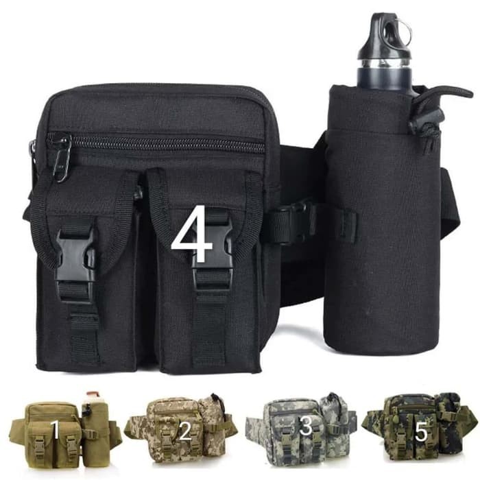 Tas Pinggang Tactical Botol Minum Army Multifungsi Waist Bag Outdoor