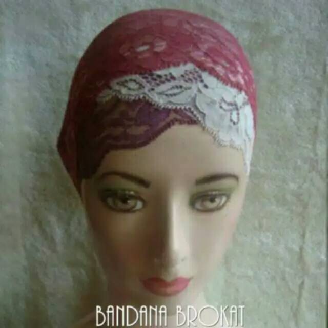 Inner Ciput Bandana Brokat 3 Lapis Warna