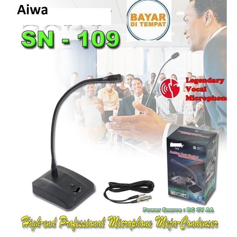 Aiwa  Microphone Meja/Podium Kabel aiwa 109