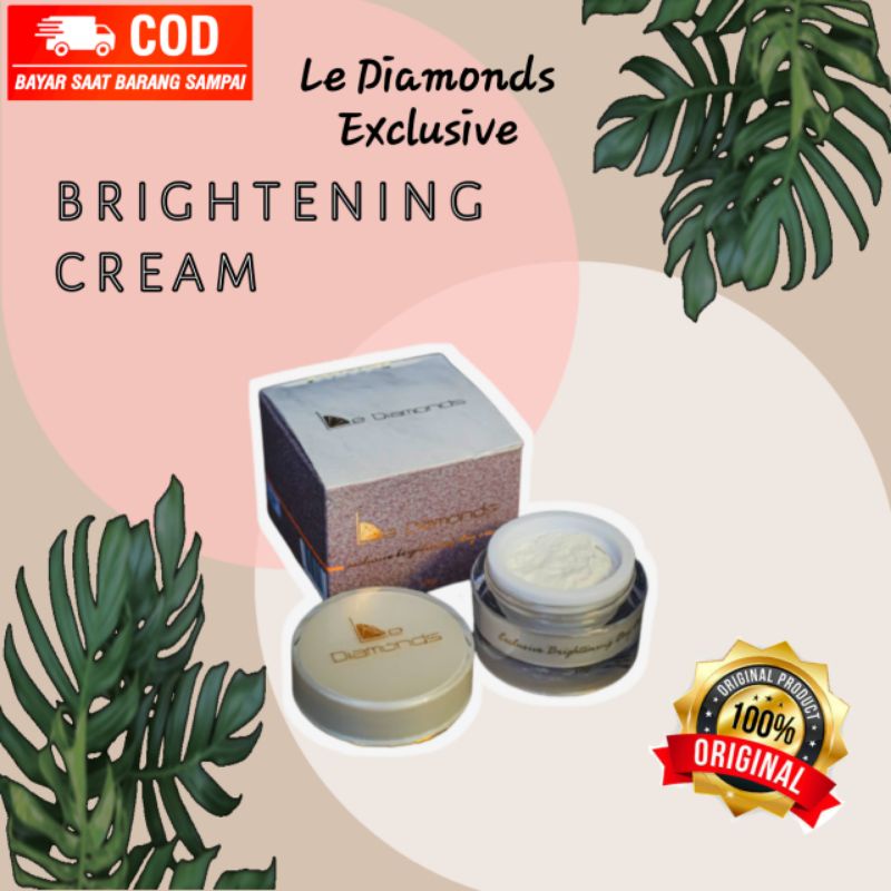 ( PROMO KHUSUS HARI INI  ) Cream Wajah - Exclusive Brightening Cream Le Diamonds Ori Bpom - Cream Gl