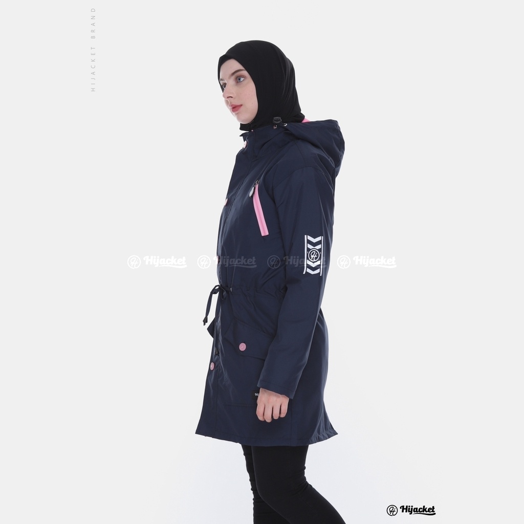 ⭐️GRATIS MASKER HIJAB⭐️ HIJACKET MONTIX SERIES - HIJACKET OFFICIAL HIJACKET STORE JAKET MUSLIMAH JAKET HIJABERS-NAVY
