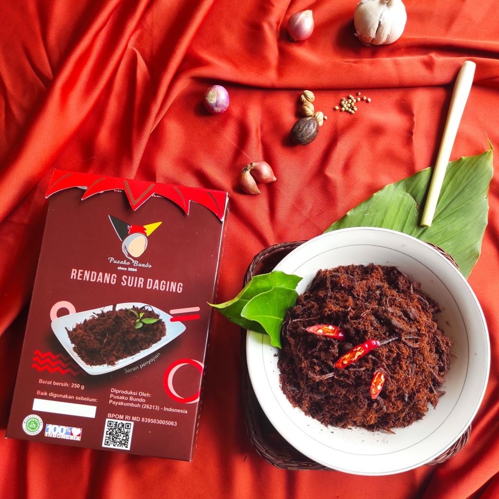 Jual Rendang Suir Daging Sapi Pusako Bundo Oleh Oleh Asli Cemilan