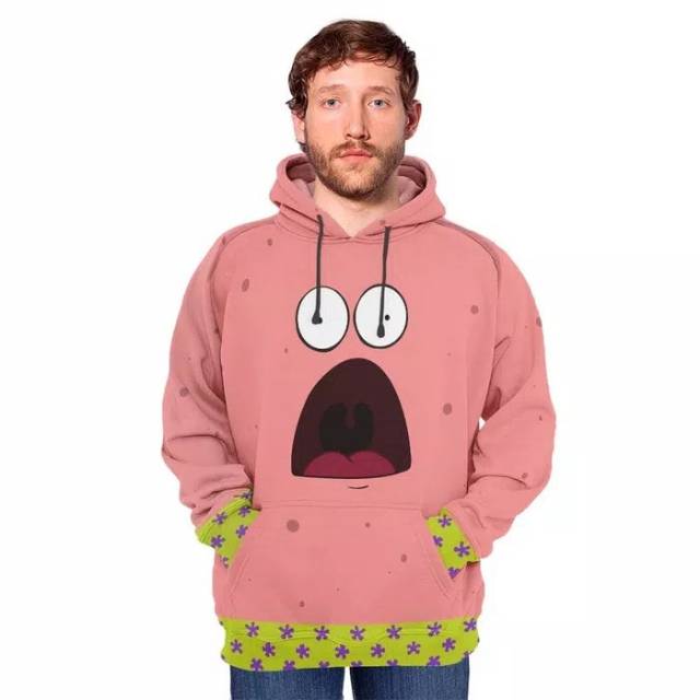Sweater Hoodie Pria PATRICK STAR 3D Fullprint model pullover