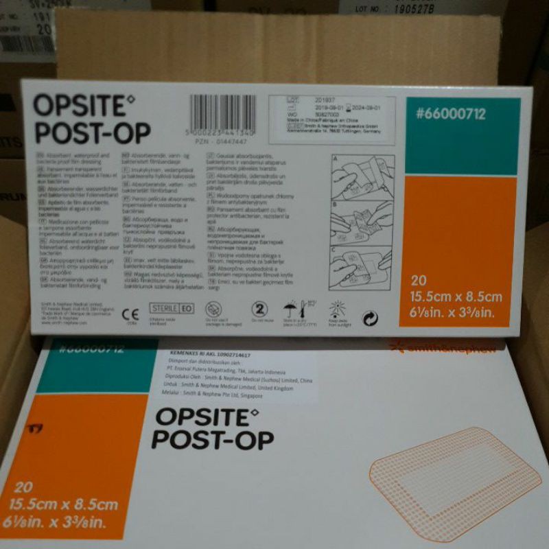 OPSITE POST-OP 15,5x8,5 cm / Plester Tahan Air / Opsite 15,5cm x 8,5cm / Opsite 15,5x8,5