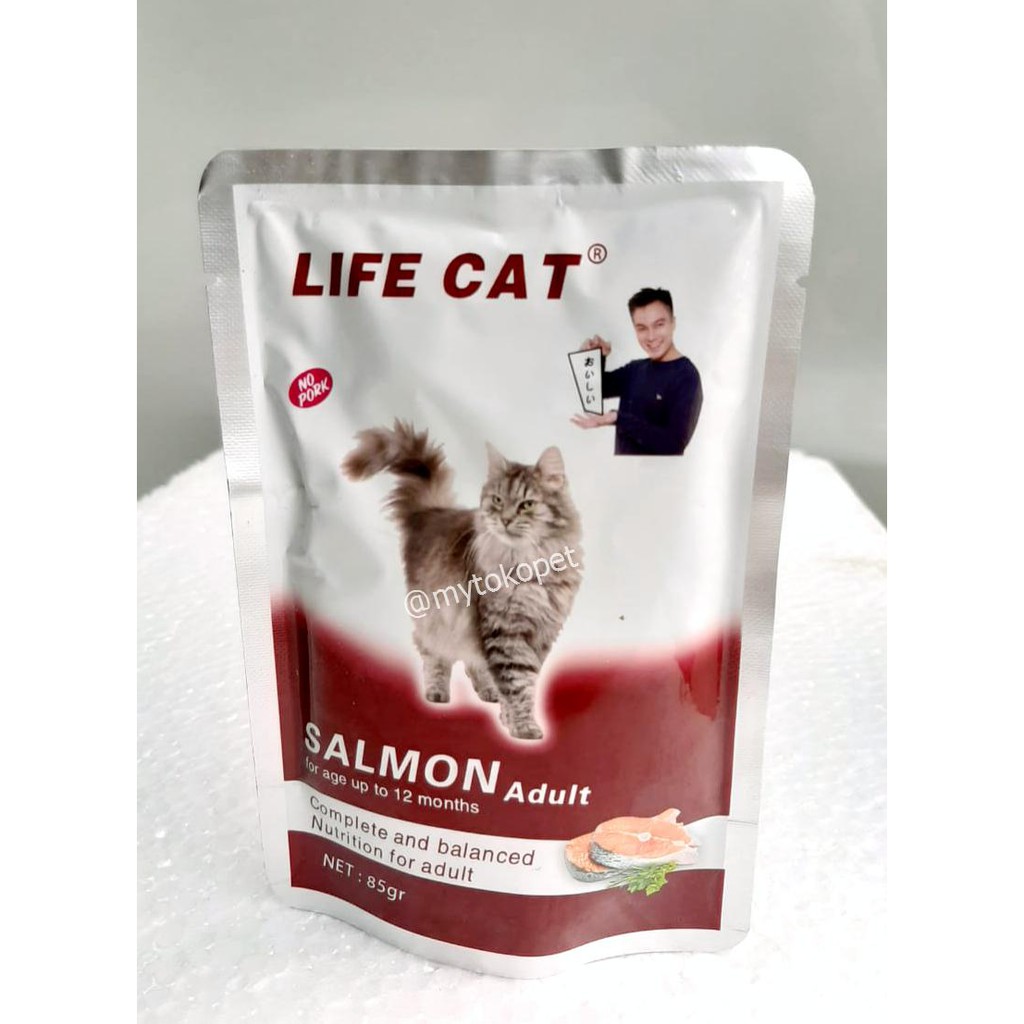 LIFECAT Makanan Kucing Basah - ADULT SALMON