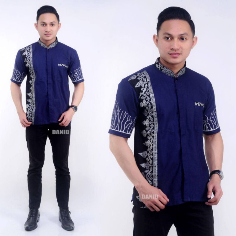 BAJU MUSLIM PRIA/ KOKO KOMBINASI / BATIK PRIA BORDIR