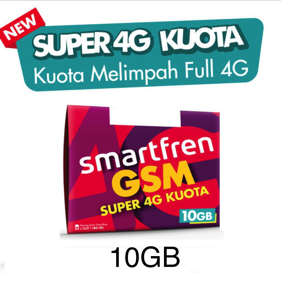 Jual Kartu Perdana SMARTFREN 10GB Super 4G Kuota Murah