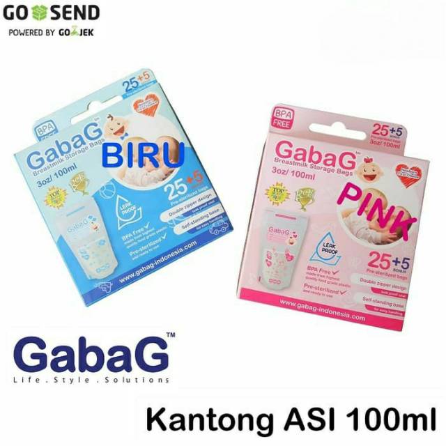 Gabag Kantong Asi biru 100ml / kantong asi gabag 100ml