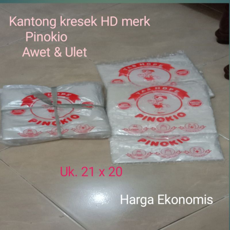 Kantong kresek putih murah ukuran 21x20(sedang)