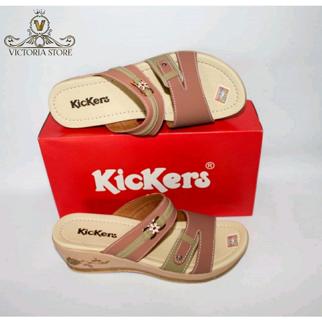 Sandal Sendal Wanita Wedges Kicker Kekinian Wedges Wanita Terbaru Wedges Sandal Wanita Kickers Terlaris