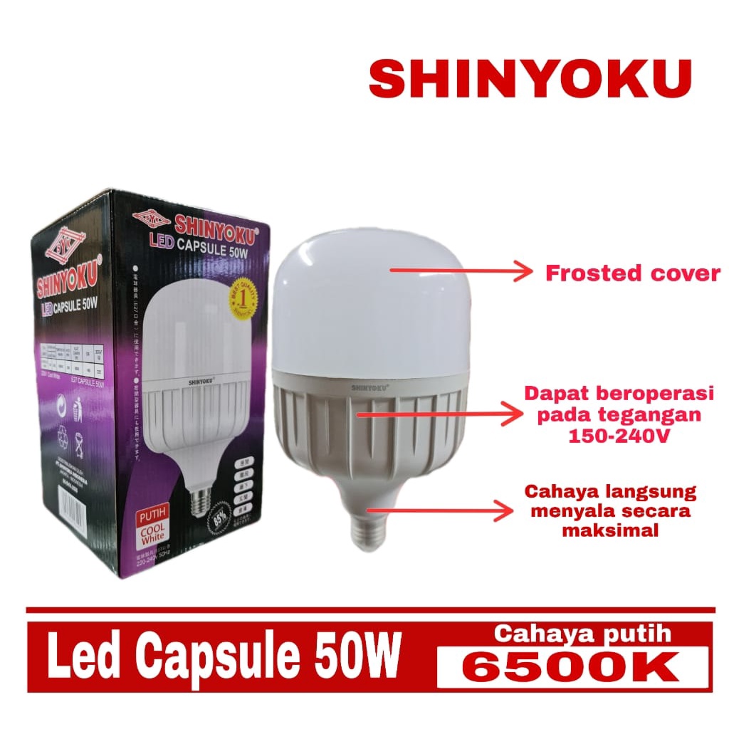 Shinyoku LED capsule 50 Watt / Lampu Led Shinyoku Capsule 50 Watt / Lampu LED / Lampu Shinyoku