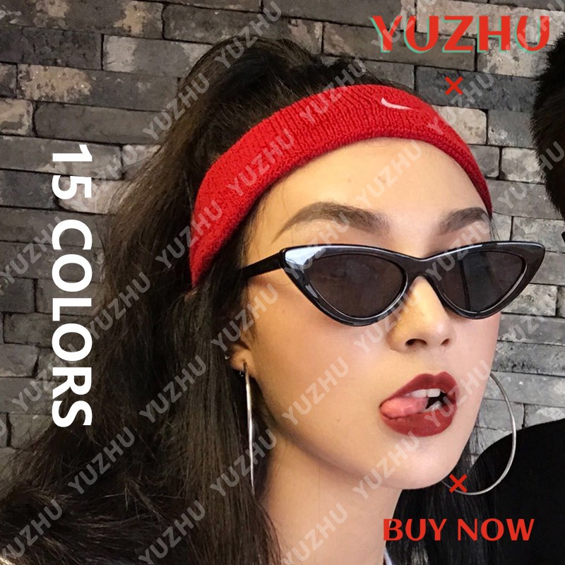 (YUZHU) Bayar Di Tempat Kacamata Sunglasses Desgin Cat Eye Mata Kucing UV400 Gaya Retro untuk Wanita