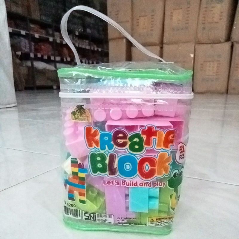 ocean block OCT 9200 - Mainan Anak Edukatif / Edukasi Kreatif Blok Block kolong besar isi 52 PC OCT9200  /     KREATIF BLOCK LEGO BLOCKS EDUCATION Isi 52 pcs - Mainan Balok Anak Blok