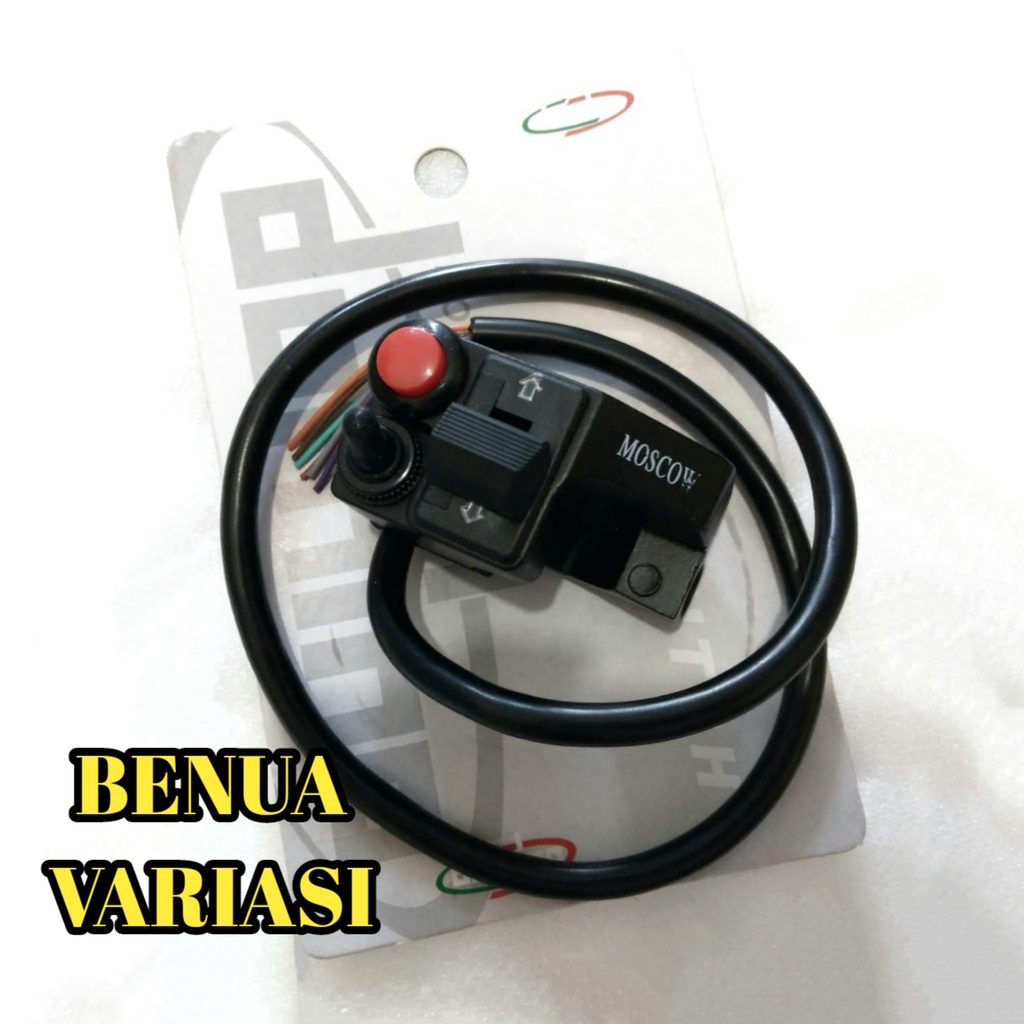 (PROMO TERB) SAKLAR KIRI DOMINO SEIN SEN KLAKSON DIM 3 TOMBOL UNIVERSAL MODEL SCARLET UNTUK SEMUA JE