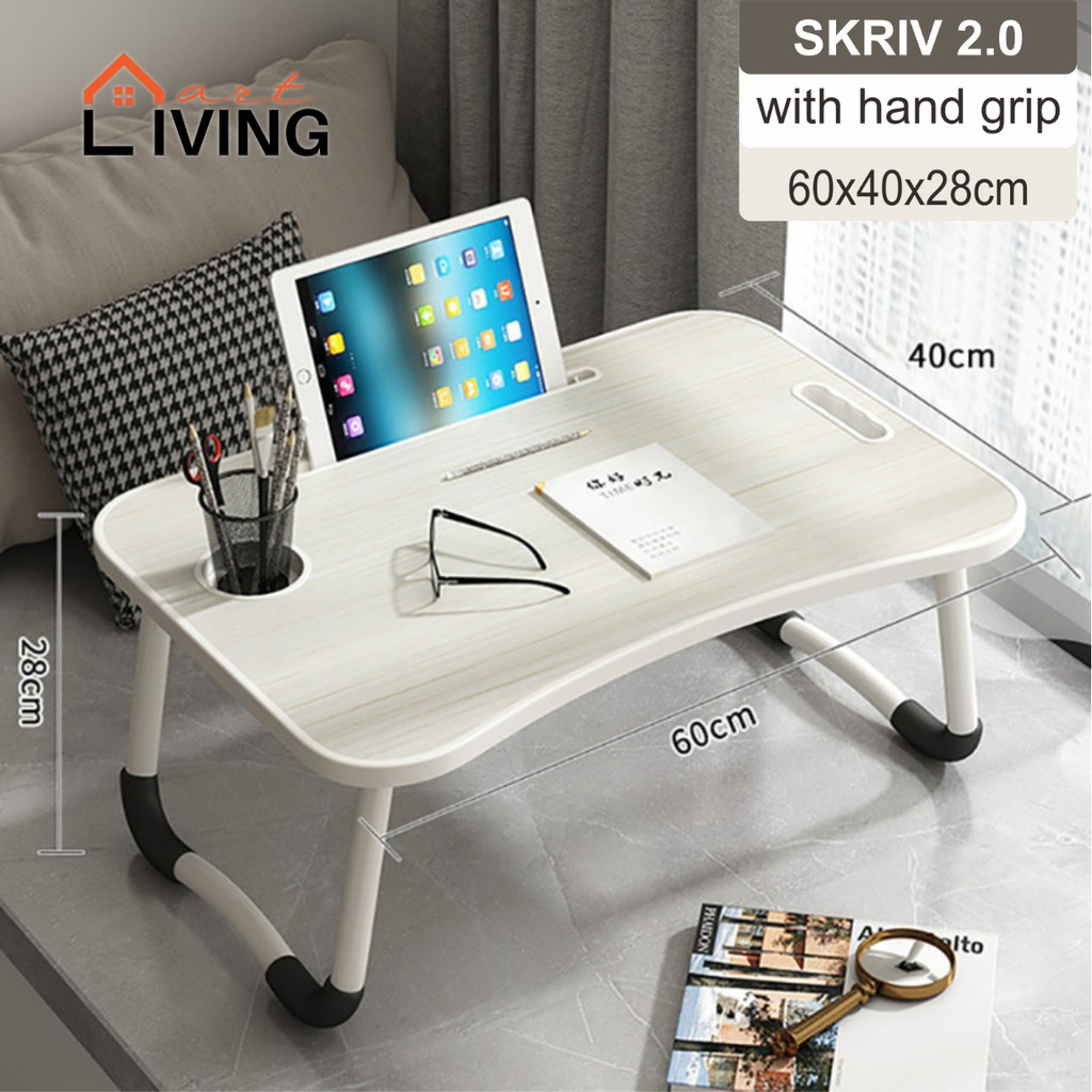 Living Mart - SKRIV 2.0 Hand Grip Meja Lipat Multi fungsi Meja Lipat Belajar Laptop - 44017