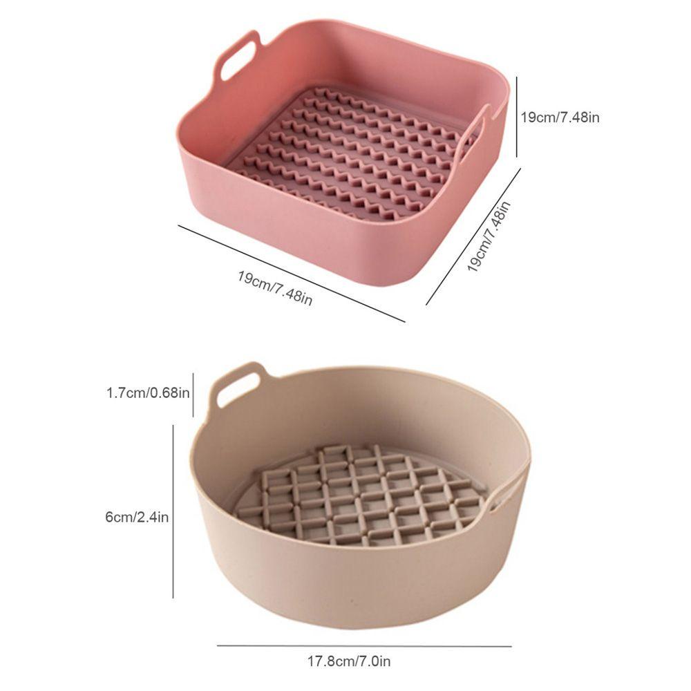 【 ELEGANT 】 Air Fryer Tray Replacemen Mudah Dibersihkan Pizza Reusable Fried Chicken Basket Mat Liner Tatakan Panci Oven