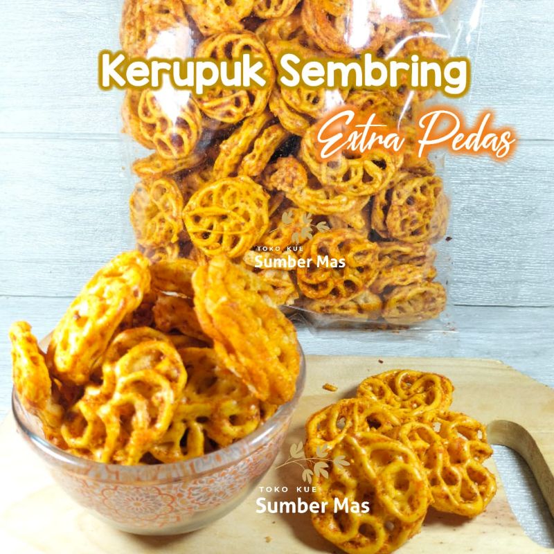 KERUPUK / KRUPUK SEBLAK RASA PEDAS  250 GR / SEBLAK KRITING / SEBRING / TERLARIS / KILOAN