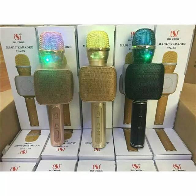 Mic bluetooth YS 68 original/mic smule ys68/mic karaoke/mic ktv