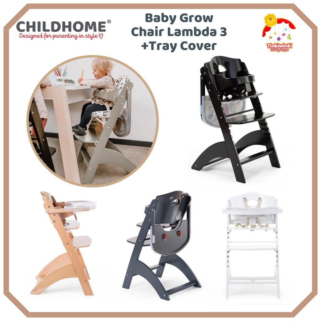 Childhome Lambda 3 Baby High Chair + Feeding Tray