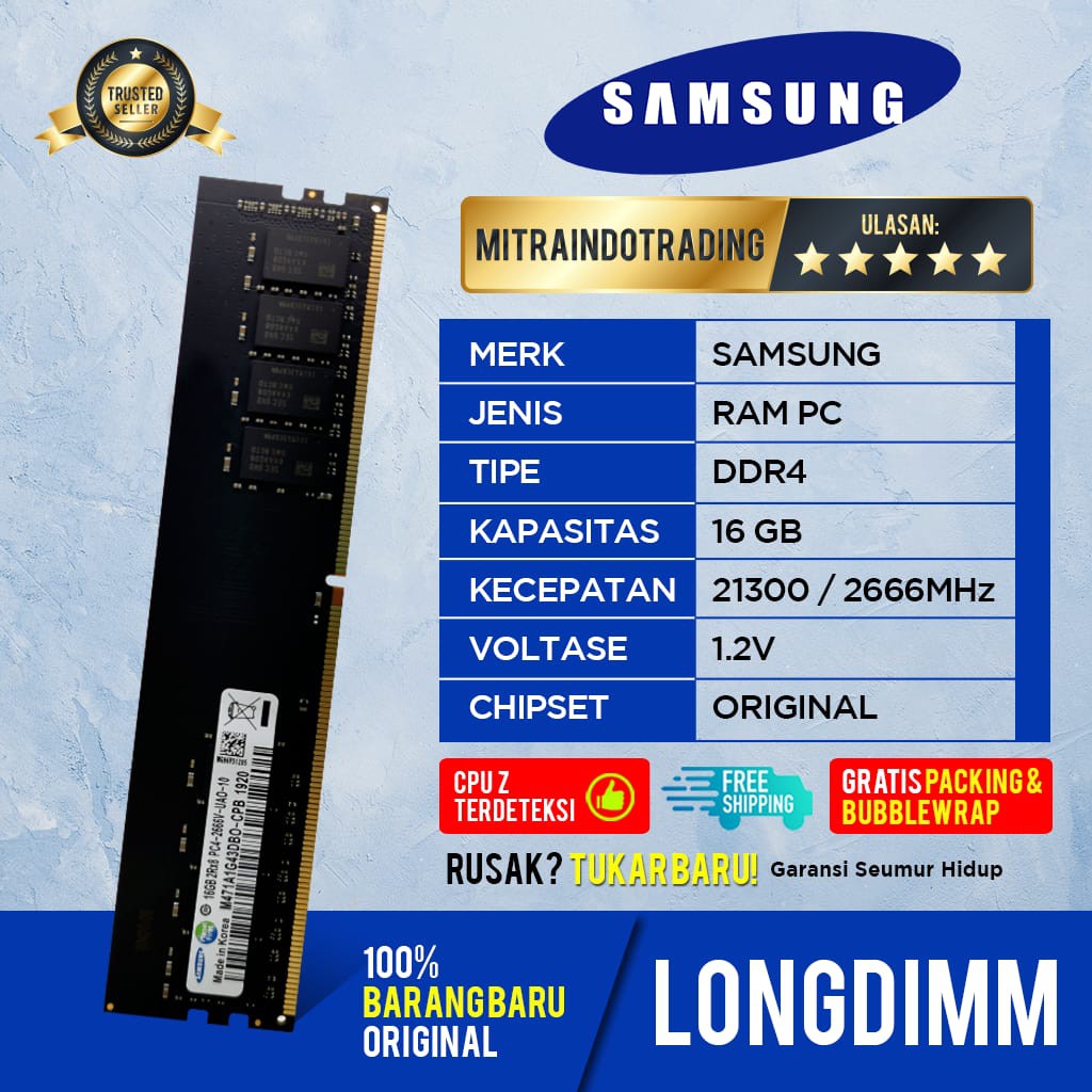 SAMSUNG DDR4 16GB PC21300/2666MHZ