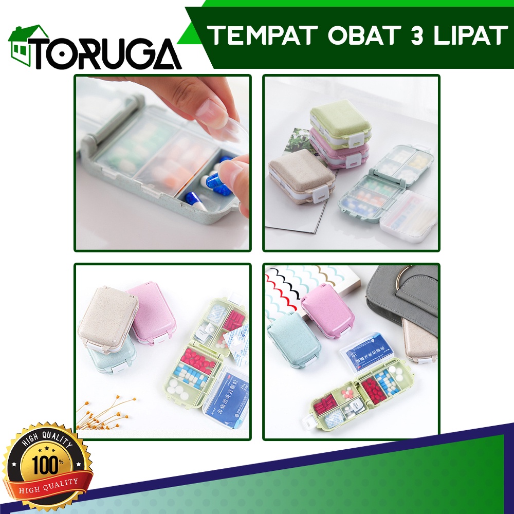 Kotak Obat Lipat 3  -Tingkat nordick P875 ( 8 sekat / Kotak )