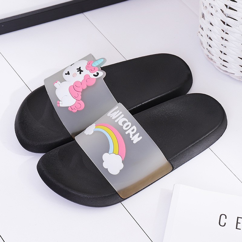 SANDAL DARK UNICORN Sandal selop karet lucu anak, Sandal anak dino lucu