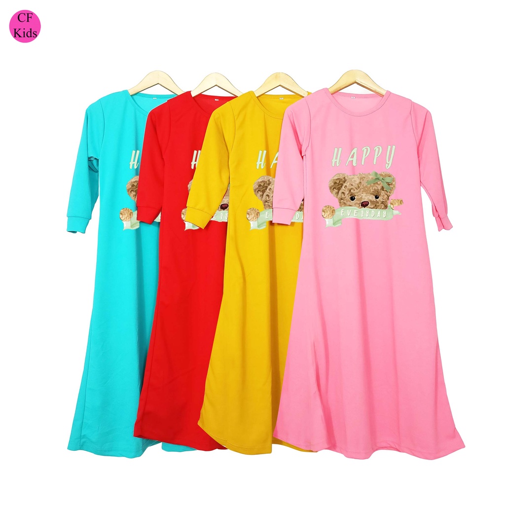 Gamis Anak Perempuan DTF Happy Bear CF Kids