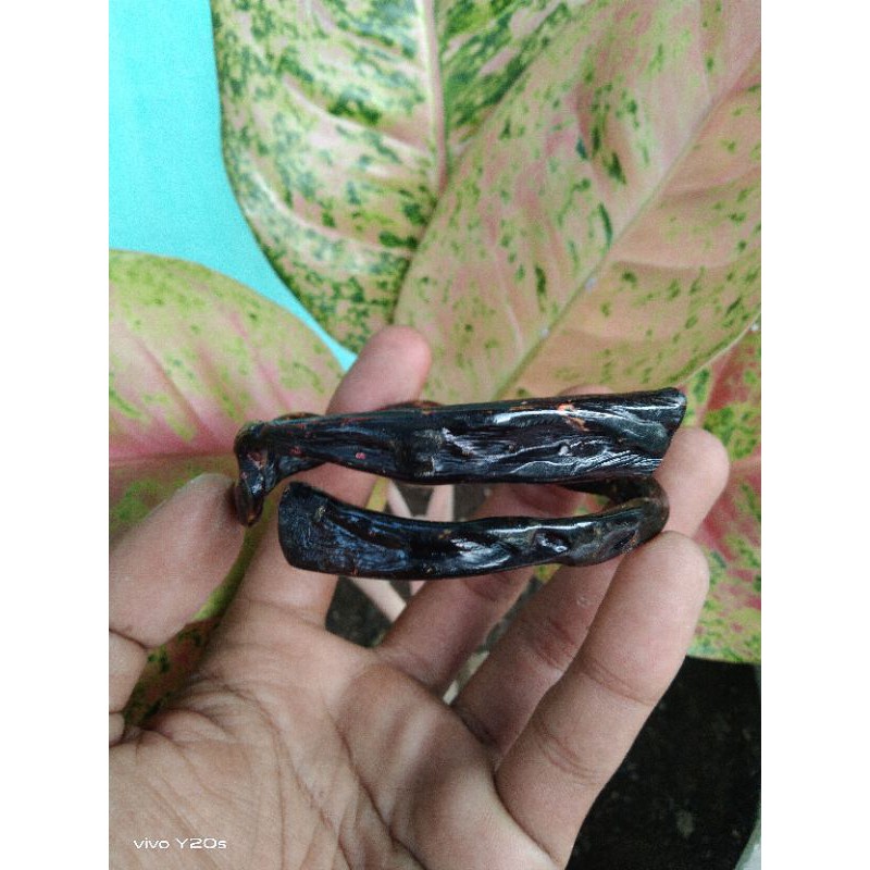 GELANG AKAR BAHAR MERAH BODY HITAM