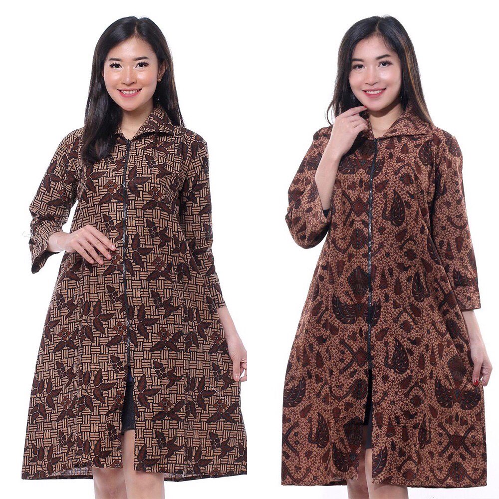 Terlaris Serut Genes Jelita Tunic Navbor Yelbor Whitbor Creambor Tunik Batik Modern Hrb030 Dolbi Dob