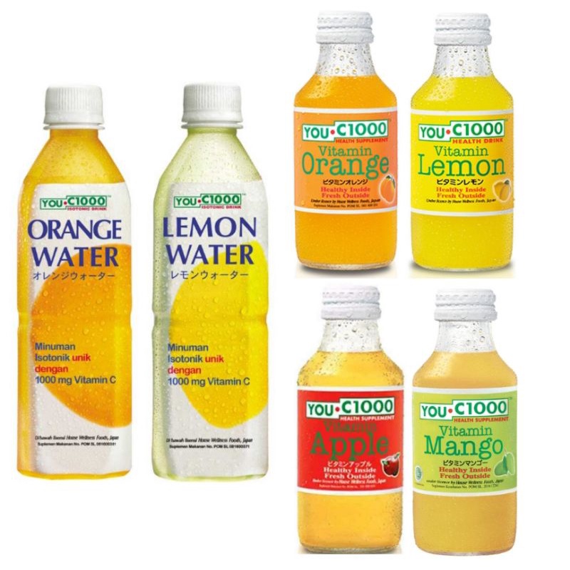 

(instant saja) YOU C1000 Minuman Vitamin C Lemon Orange Apel Manggo water botol