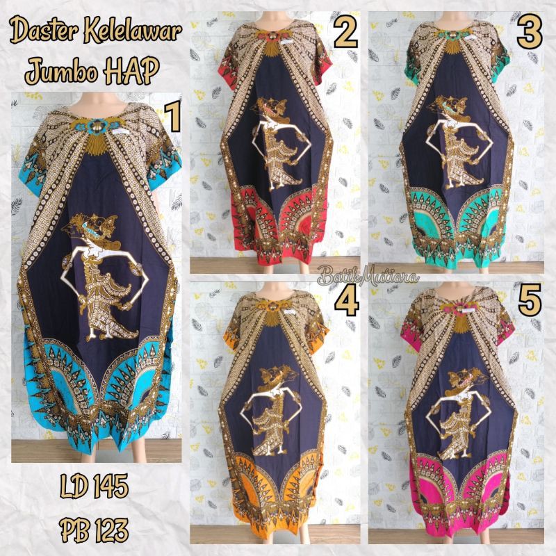 Daster Kelelawar Jumbo HAP Lowo Bigsize LD 140 Adem Wayang + 3LVS + PKIS