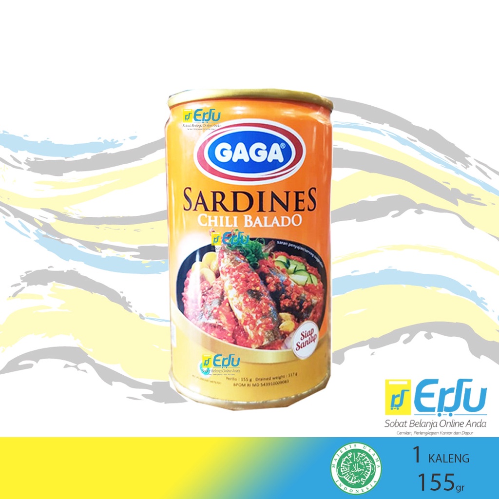 

KALENG Gaga Sardines Chili Balado Ikan Sarden Sambal Balado Siap Santap Halal - 155gr