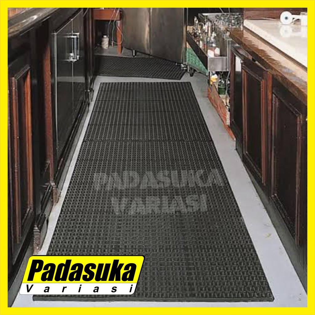 Keset Karet Lubang Keset Kamar Mandi Rumah Murah Keset Kaki Keset Anti Slip Keset Outdoor Rumah Hujan Kantor 95x95cm SL