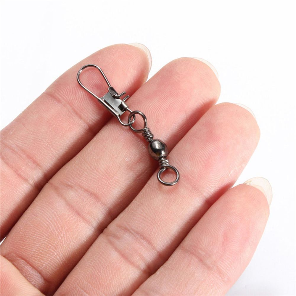 REBUY Wear-resisting Link Solid Rings 100Pcs/Lot Ball Barrel Swivel Pin Fishing Connector Convenient Fishing Hook 30mm Fish Tackle Accessories with Interlock Snap/Multicolor