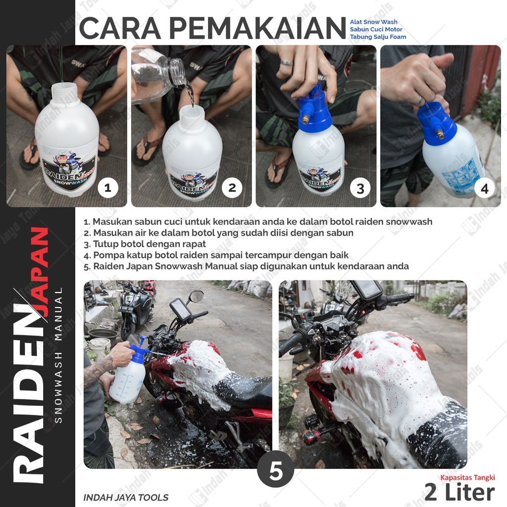 SNOW WASH MANUAL - Alat Snow Wash Sabun Cuci Motor Tabung Salju Foam