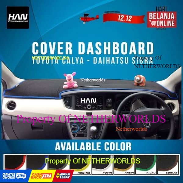 BUY 1 GET 7 | Alas Dashboard Cover Toyota Calya Daihatsu Sigra 2016 - 2021 l Aksesoris Dasboard l
