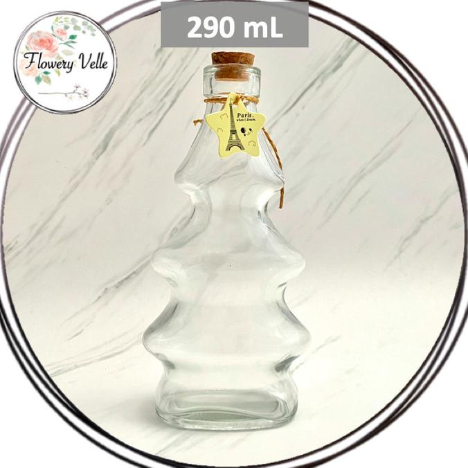 Glass Jar Botol Kaca Pohon Natal Christmas Tree Glass Bottle with Cork
