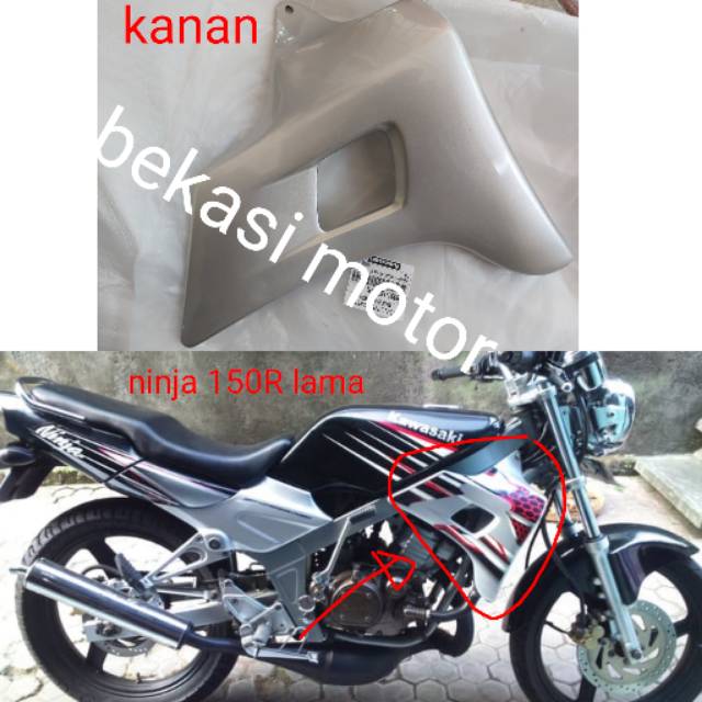 shroud cover sayap KANAN kawasaki ninja 150 R old lama original silver