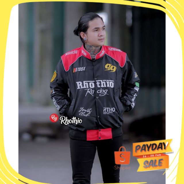 Jaket Motif Variasi COrak Jumbo big size besar ukuran / PRIA / NASCAR JACKET VINTAGE RACING ORIGINAL