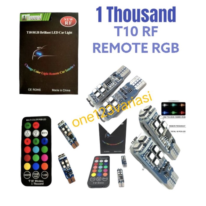 LAMPU LED T10 SEIN JELLY REMOTE CONTROL 10LED 1THOUSAND
